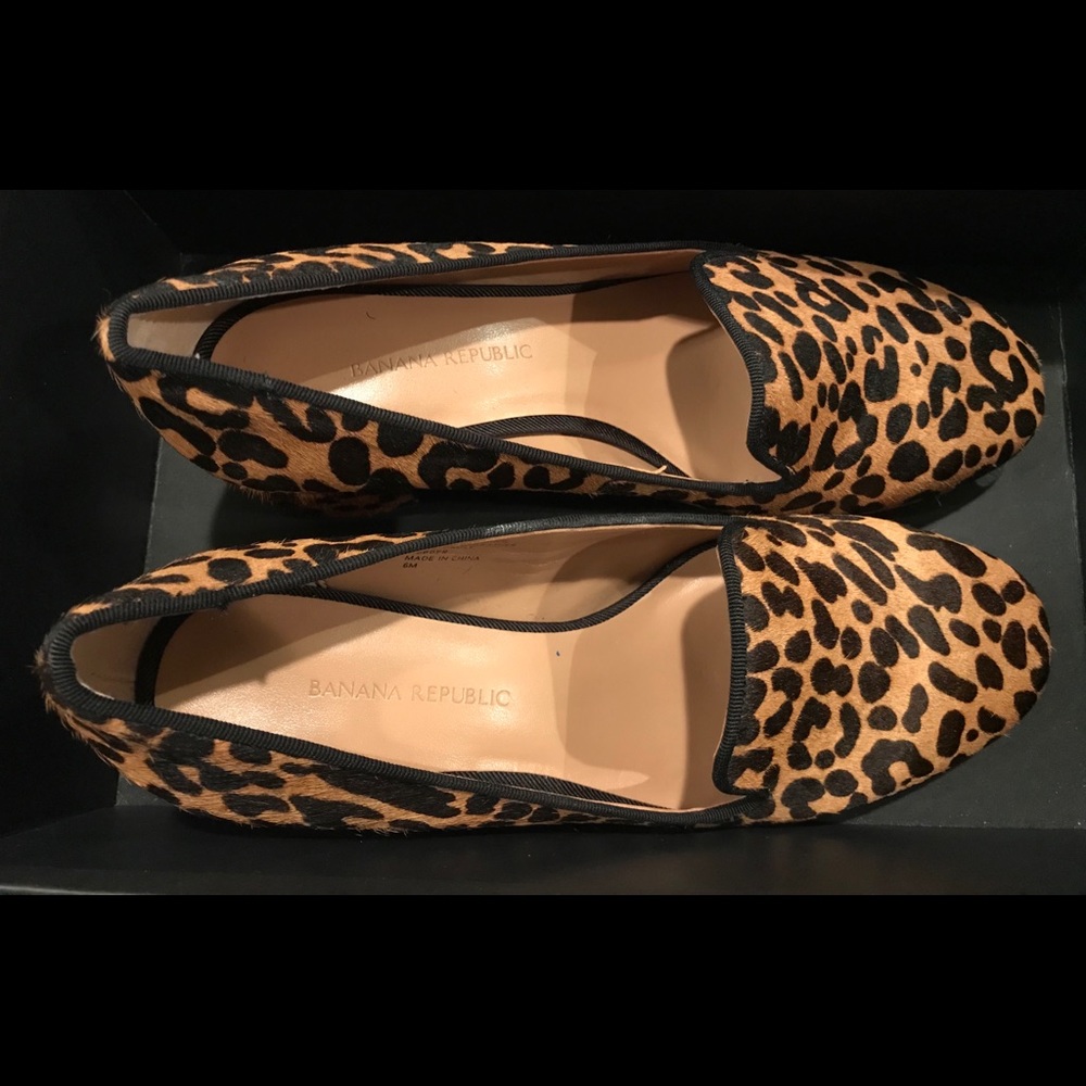 Banana Republic Cheetah Print Mid-Heel Loafer